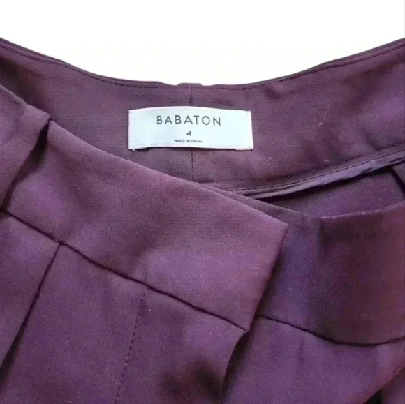 Babaton Modesto Pant Pinstripe High-waisted  Trouser Purple White Women's size 4 - Picture 7 of 12